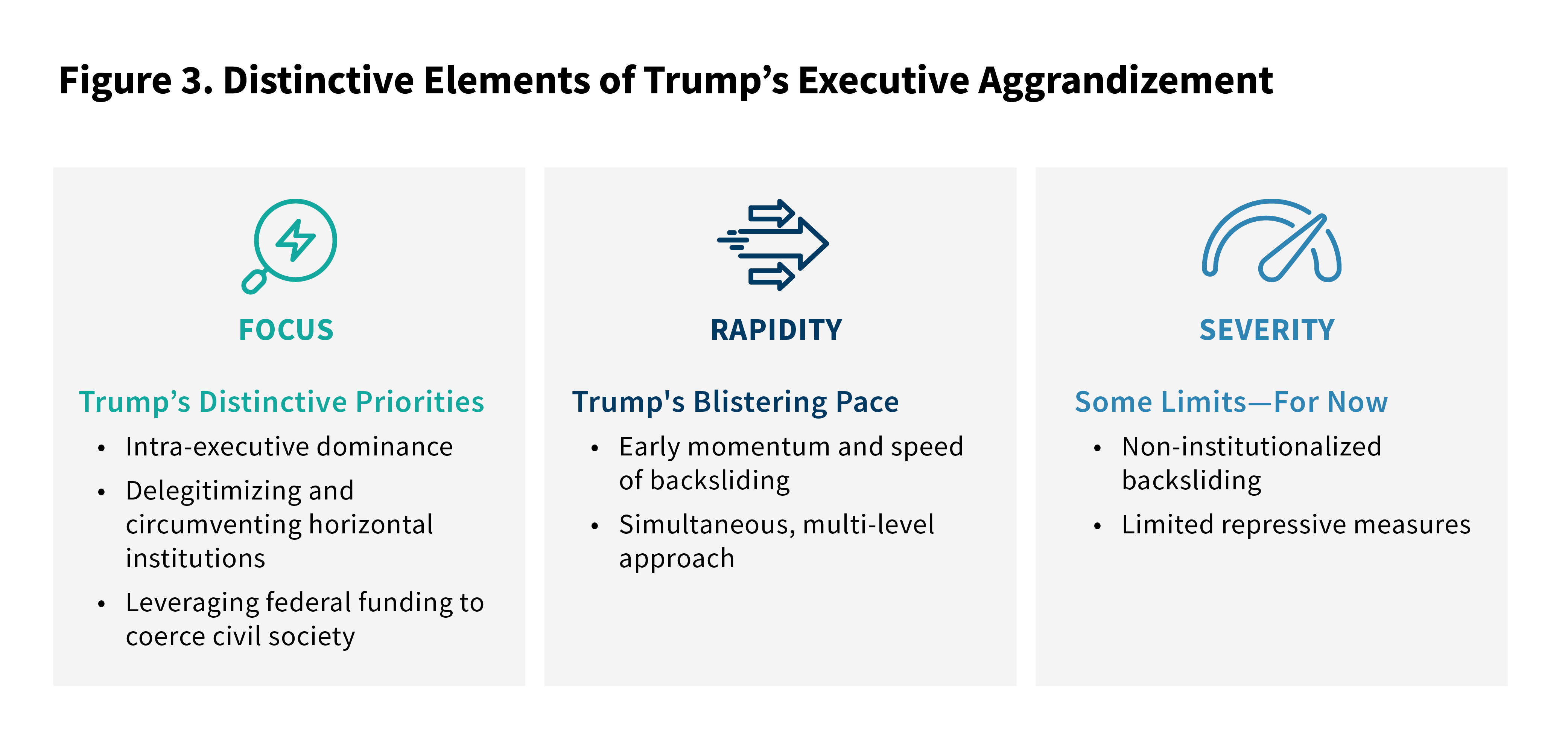 Figure 3: Distinctive Elements of Trump's Execute Aggrandizement